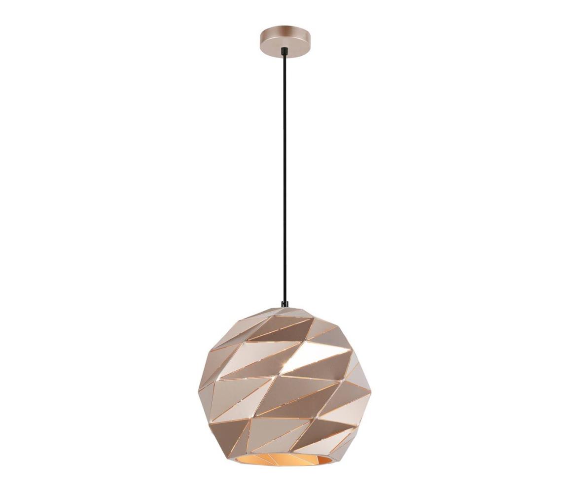 PND-2424-1L-GD -Żyrandol na lince PALERMO 1xE27/40W/230V śr. 32 cm różowe złoto