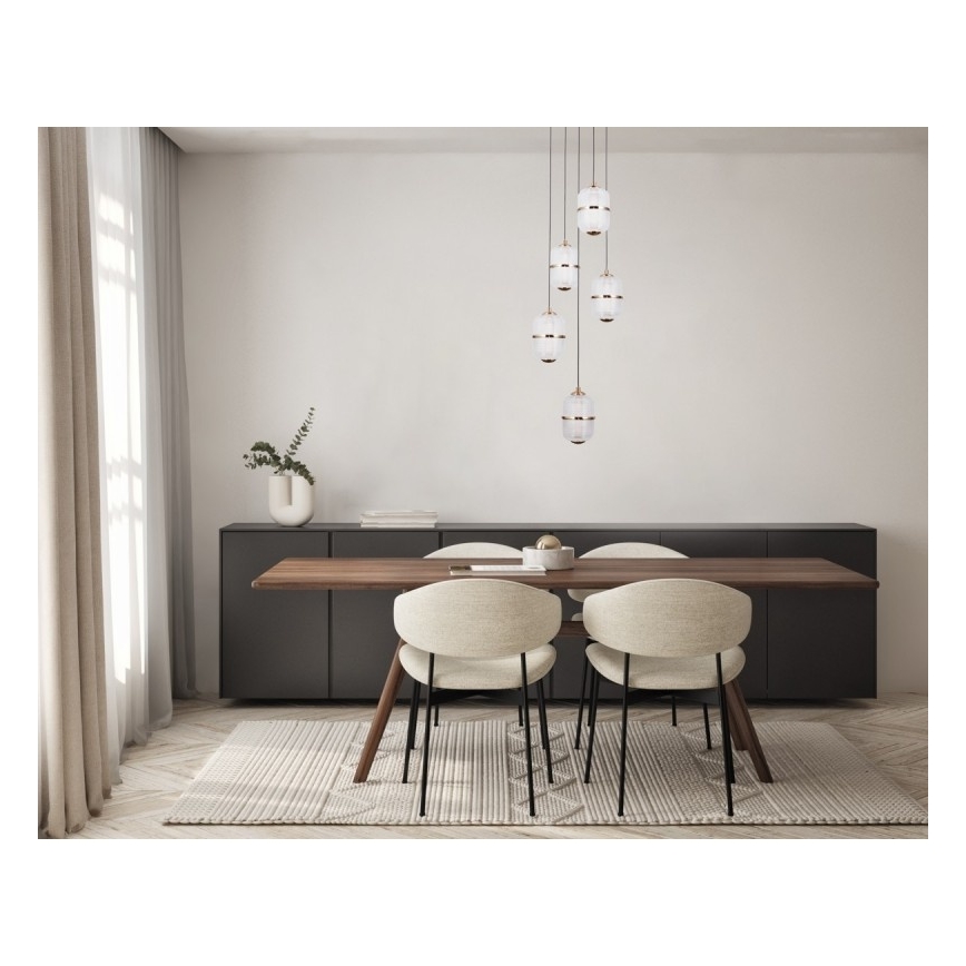 ITALUX - LED żyrandol na lince ALANI 5xLED/5,6W/230V 3000K złoty