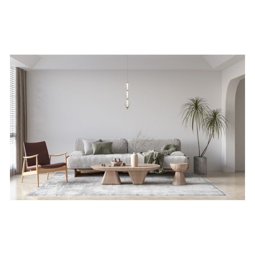 ITALUX - LED Lampa wisząca na lince SEVILLA LED/15W/230V 3000K złota