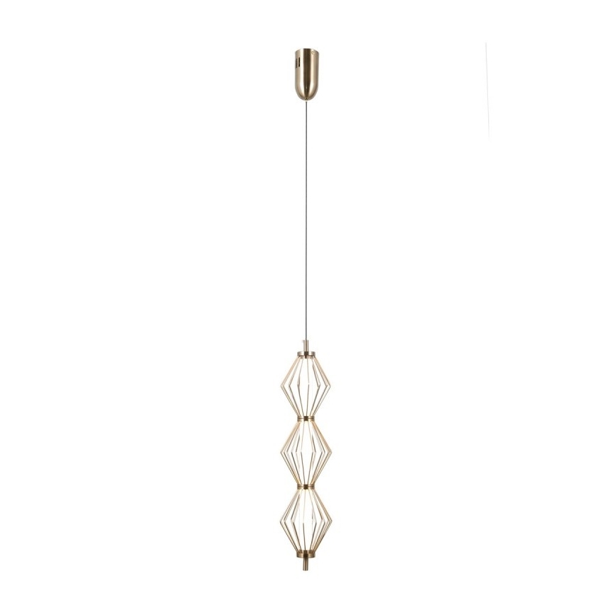 ITALUX - LED Lampa wisząca na lince SEVILLA LED/15W/230V 3000K złota