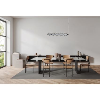 ITALUX - Lampa wisząca LED na linkach SEVILLA LED/25W/230V 3000K czarna