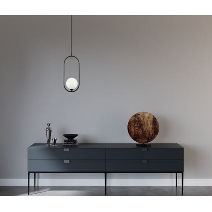 ITALUX - Lampa wisząca na linkę LUPUS 1xG9/25W/230V czarna
