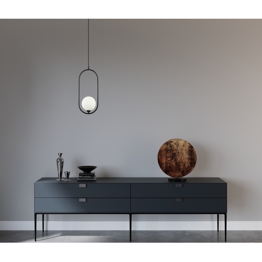 ITALUX - Lampa wisząca na linkę LUPUS 1xG9/25W/230V czarna