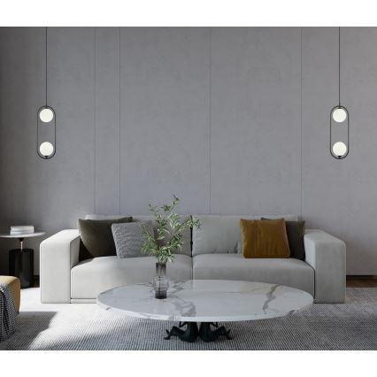 ITALUX - Lampa wisząca na linkach LUPUS 2xG9/25W/230V czarna