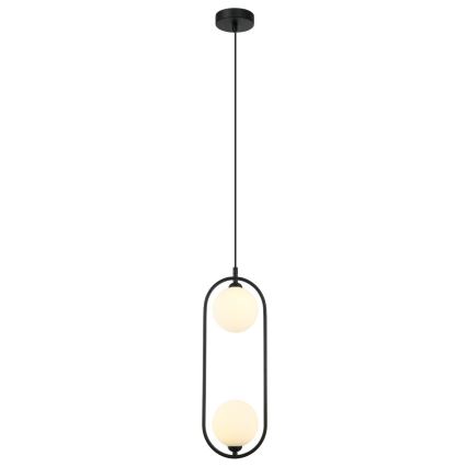 ITALUX - Lampa wisząca na linkach LUPUS 2xG9/25W/230V czarna