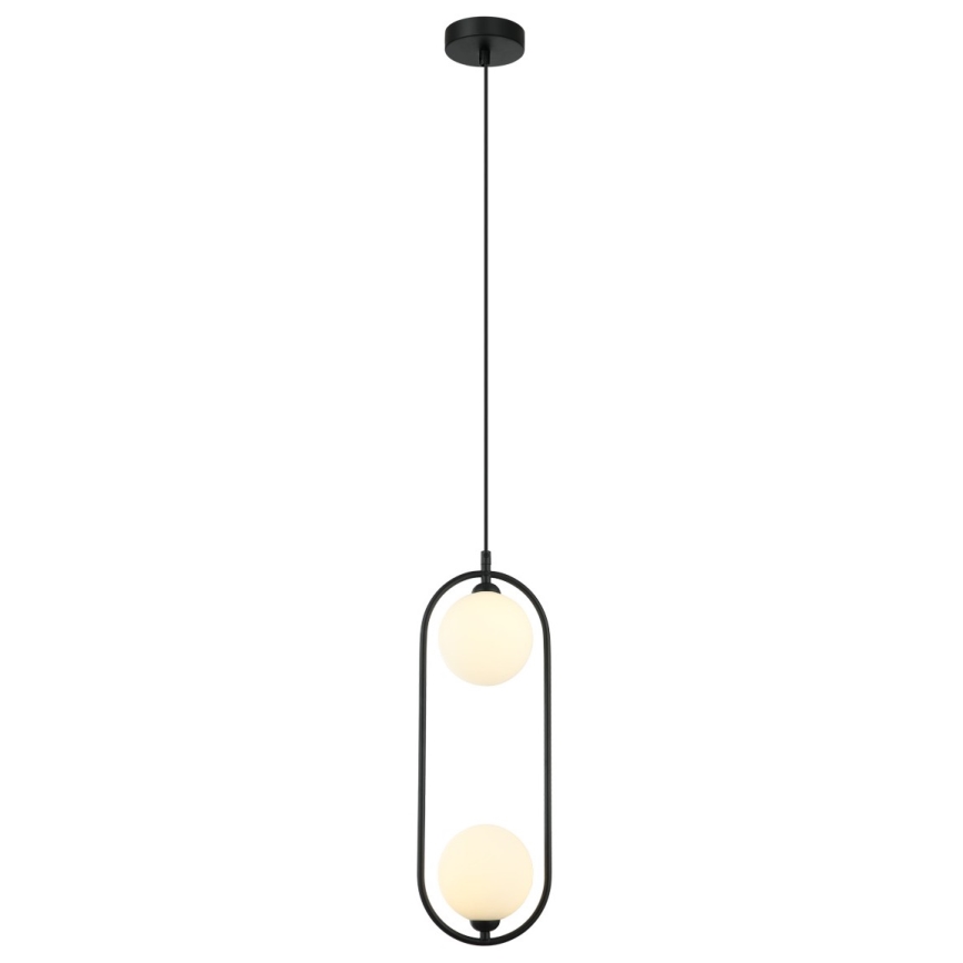 ITALUX - Lampa wisząca na linkach LUPUS 2xG9/25W/230V czarna