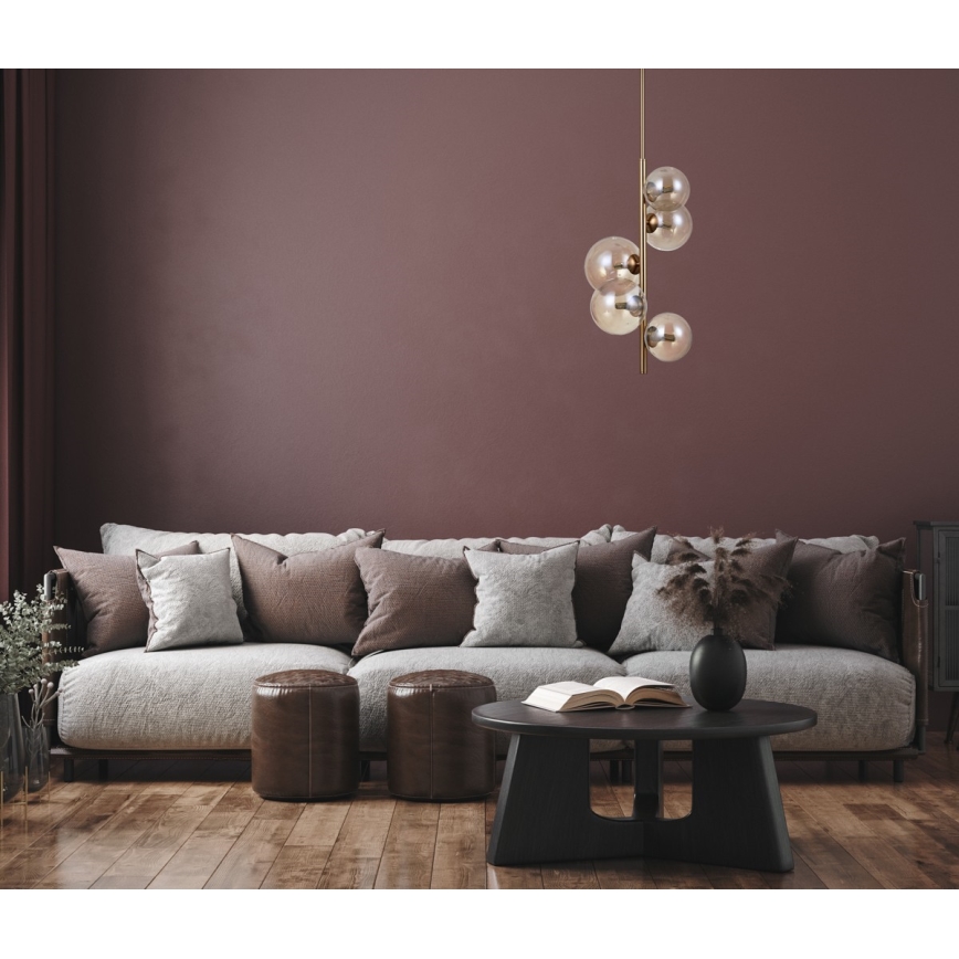 ITALUX - Lampa sufitowa na pręcie CANELLO 5xG9/5W/230V mosiądz