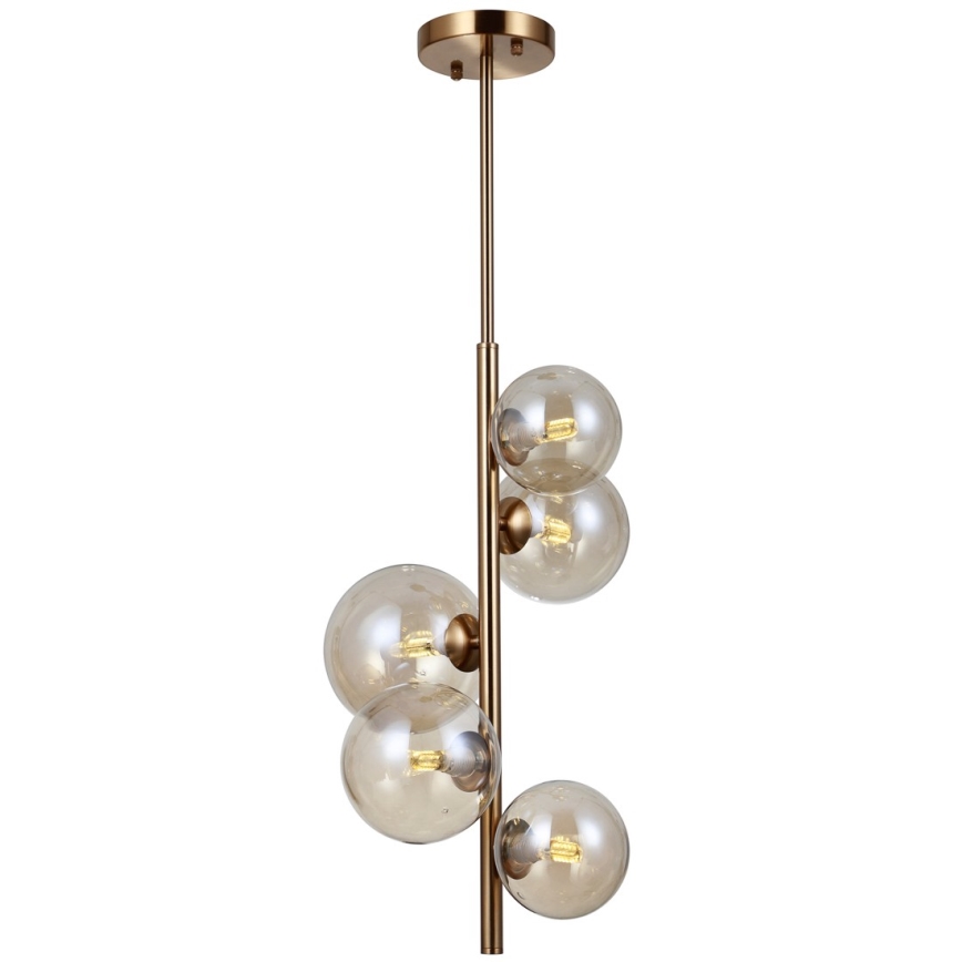 ITALUX - Lampa sufitowa na pręcie CANELLO 5xG9/5W/230V mosiądz