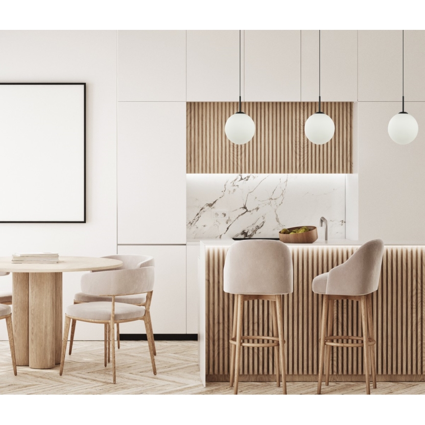 ITALUX - Lampa wisząca na linkę DEORE 1xE27/40W/230V śr. 30 cm czarna