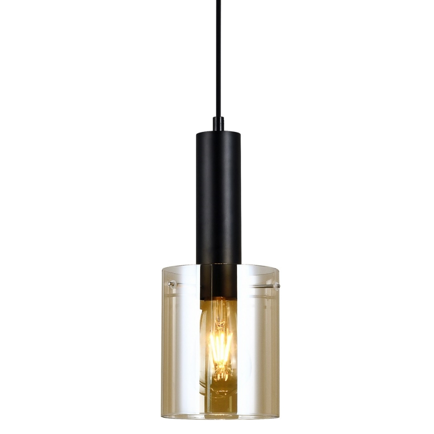 ITALUX - Żyrandol na lince SARDO 1xE27/40W/230V czarny/złoty