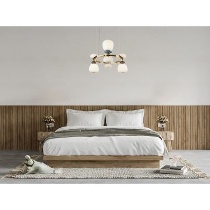 ITALUX - Żyrandol LED na linkach EVANS LED/33W/230V 3000K złoty/niebieski/brązowy