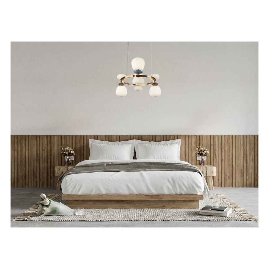 ITALUX - Żyrandol LED na linkach EVANS LED/33W/230V 3000K złoty/niebieski/brązowy