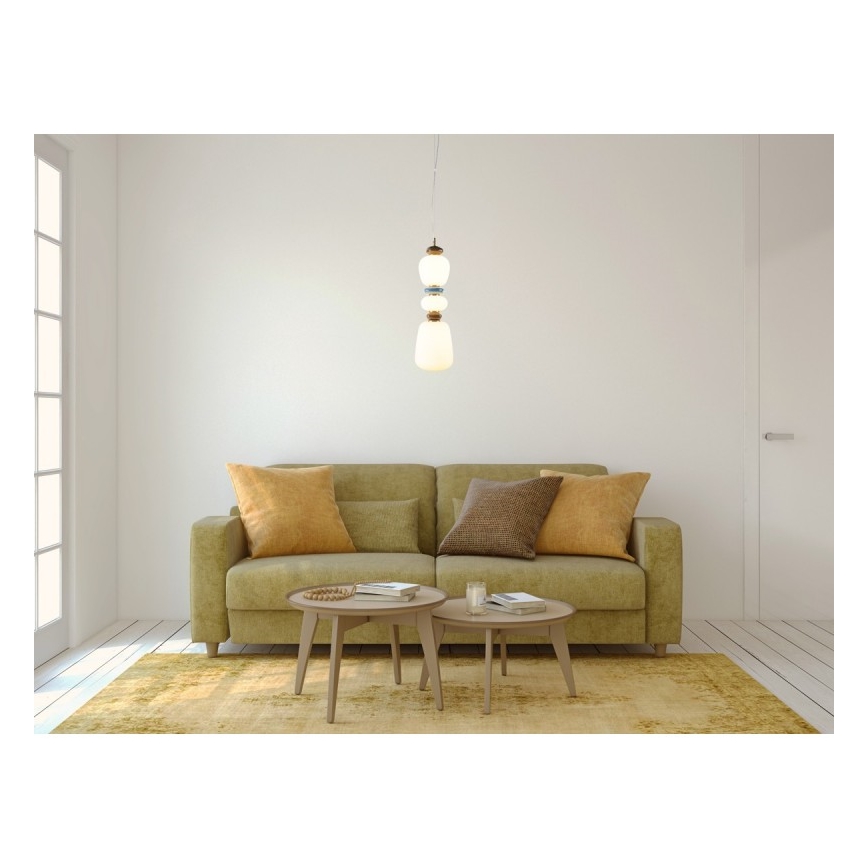 ITALUX - Żyrandol LED na lince EVANS LED/19W/230V 3000K złoty/niebieski/brązowy