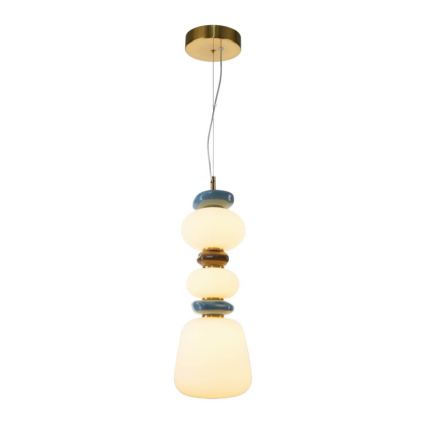 ITALUX - LED Lampa wisząca na lince EVANS LED/15W/230V 3000K złota/niebieska