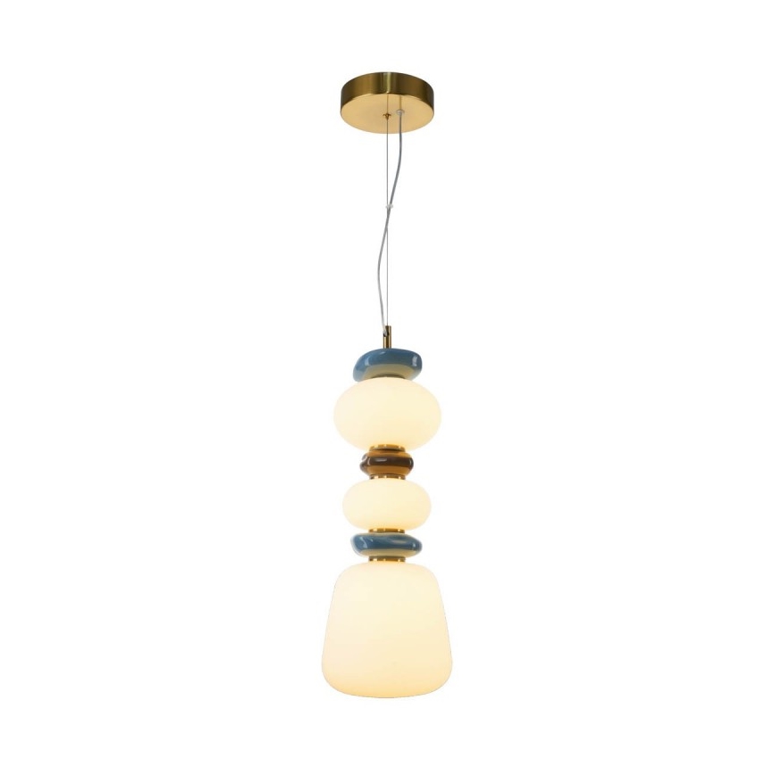 ITALUX - LED Lampa wisząca na lince EVANS LED/15W/230V 3000K złota/niebieska