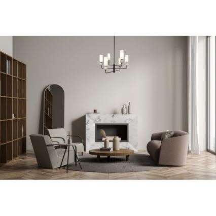 ITALUX - Żyrandol na pręcie SANTOS 6xG9/40W/230V czarny