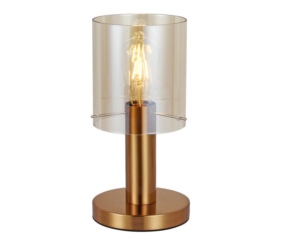 TB-5581-1-BRO+AMB - Lampa stołowa SARDO 1xE27/40W/230V mosiądz