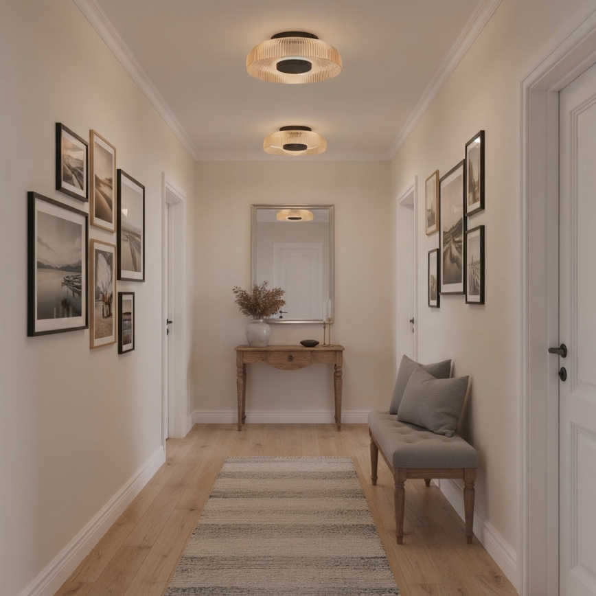 ITALUX - Oprawa sufitowa LED PASSO LED/8W/230V 3000K śr. 25 cm dymny beż