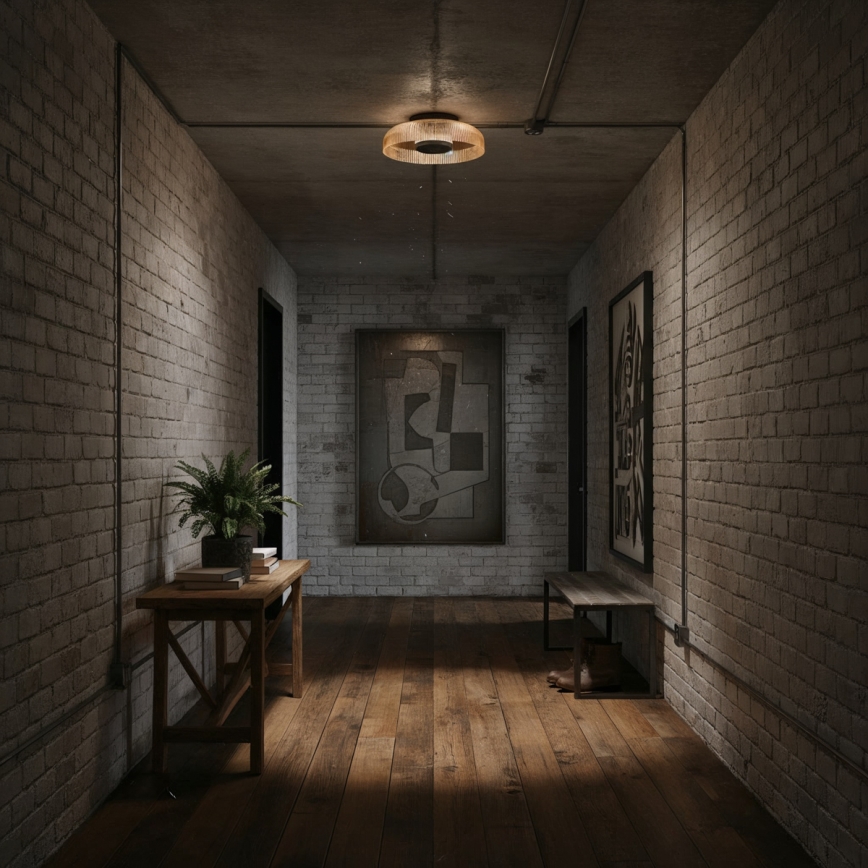 ITALUX - Oprawa sufitowa LED PASSO LED/8W/230V 3000K śr. 25 cm dymny beż