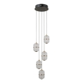 ITALUX - Żyrandol LED na przewodzie ALANI 5xLED/5,6W/230V 3000K czarny/złoty
