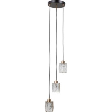 ITALUX - Żyrandol na lince TORNO 3xE14/40W/230V czarny/złoty