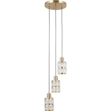 ITALUX - Żyrandol na linkach ALMA 3xE27/40W/230V złoty