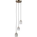 ITALUX - Żyrandol na linkach TORNO 3xE14/40W/230V złoty