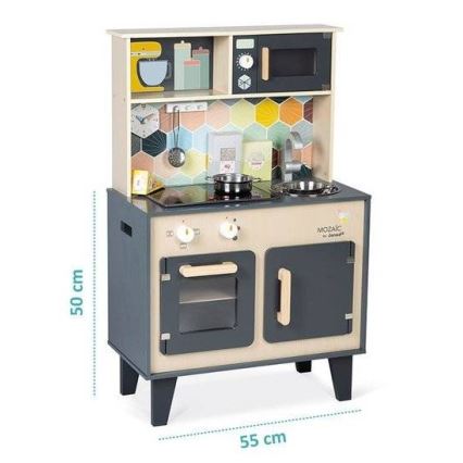 Janod - Drewniana kuchnia z płytą LED MOZAIC 2xLR6