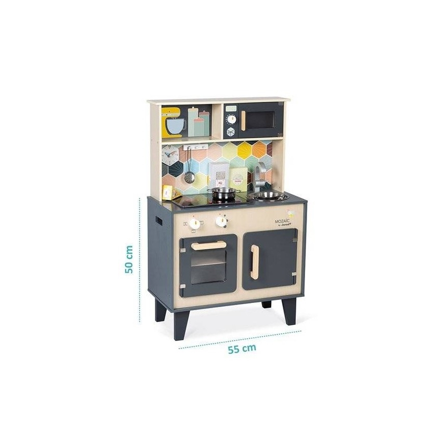 Janod - Drewniana kuchnia z płytą LED MOZAIC 2xLR6