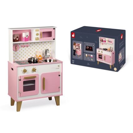 Janod - Drewniana kuchnia z podświetlaną LED płytą CANDY CHIC