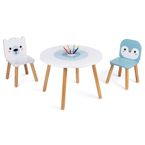 Janod - Drewniany stół z krzesłami