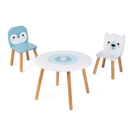 Janod - Drewniany stolik z krzesłami
