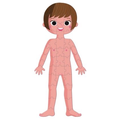 Janod - Edukacyjne puzzle dla dzieci 225 elementów ciało ludzkie