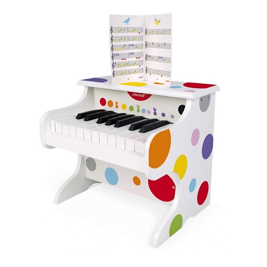 Janod - Elektroniczny fortepian CONFETTI zasilany na 4xAA