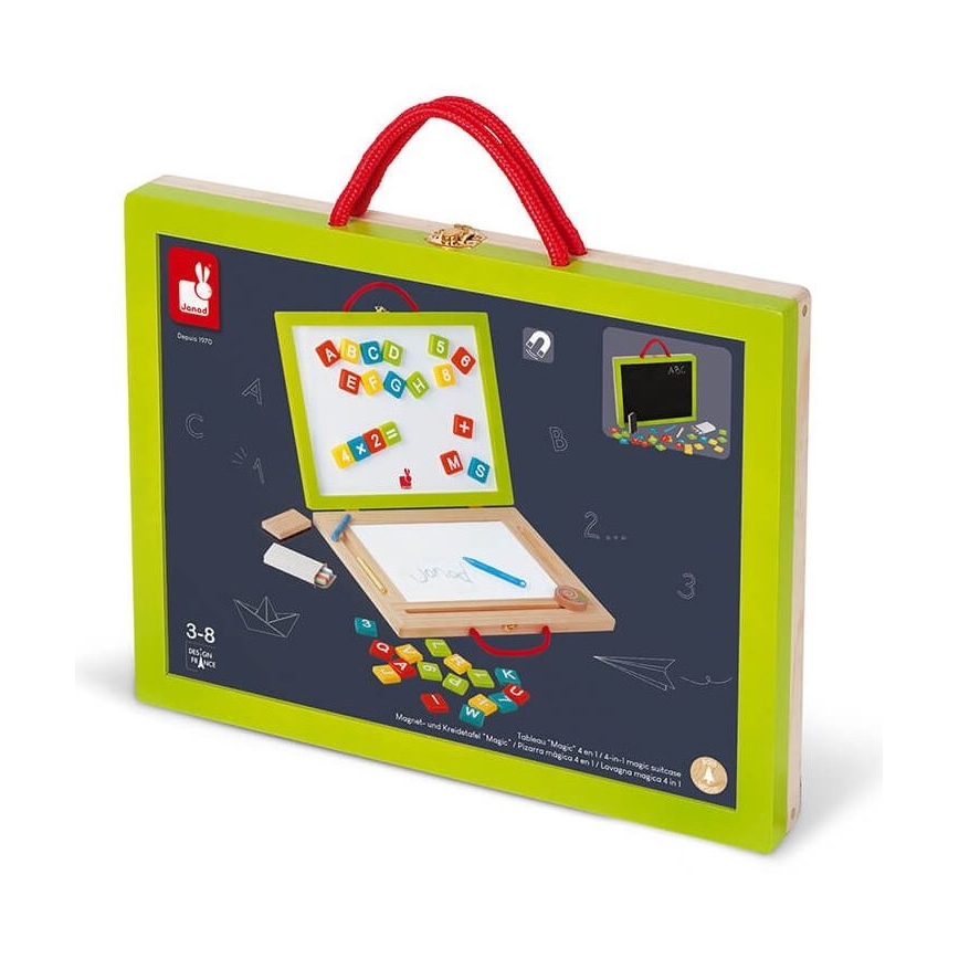 Janod - Etui z tablicą magnetyczną 4w1