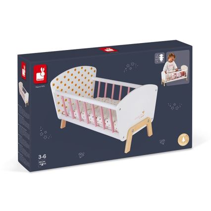 Janod - Łóżeczko dla lalki CANDY CHIC