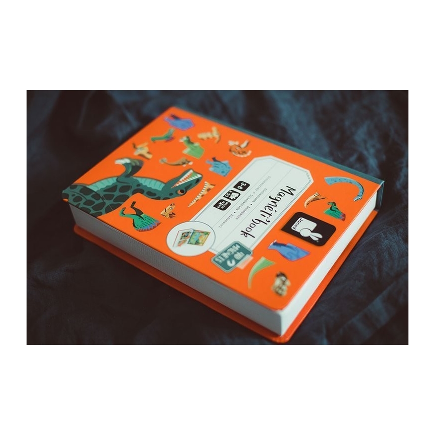Janod - Magnetyczny zestaw interaktywny MAGNETIBOOK dinozaury