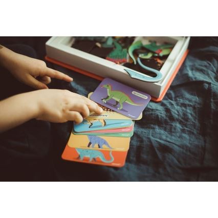 Janod - Magnetyczny zestaw interaktywny MAGNETIBOOK dinozaury