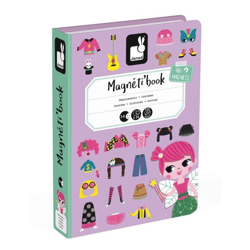 Janod - Magnetyczny zestaw interaktywny MAGNETIBOOK dziewczyna