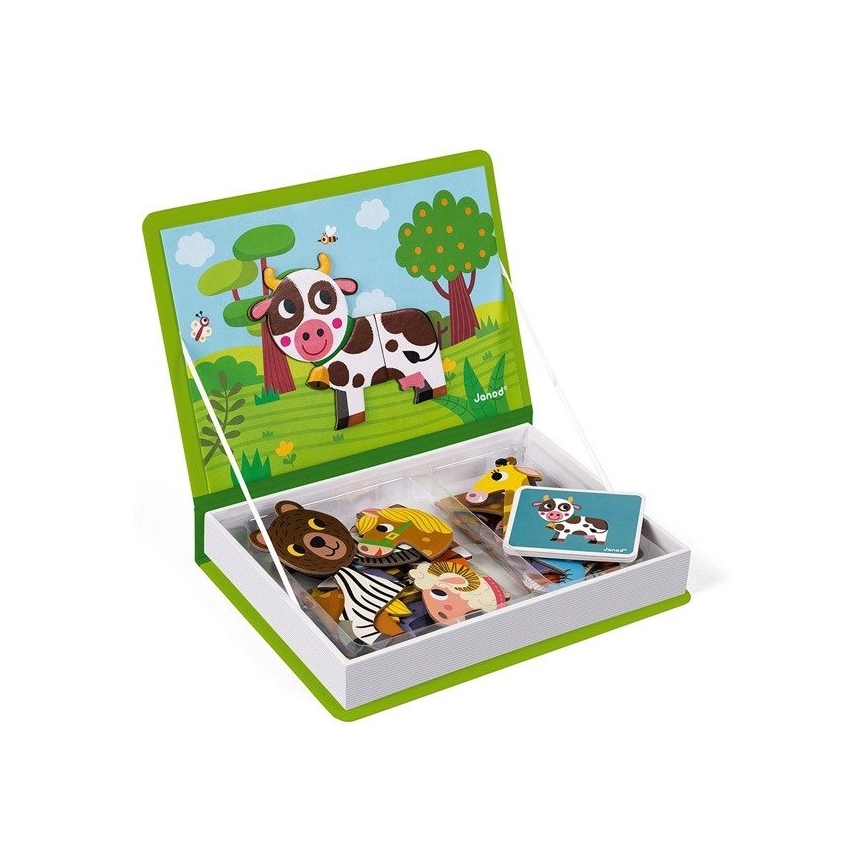 Janod - Magnetyczny zestaw interaktywny MAGNETIBOOK zwierzęta