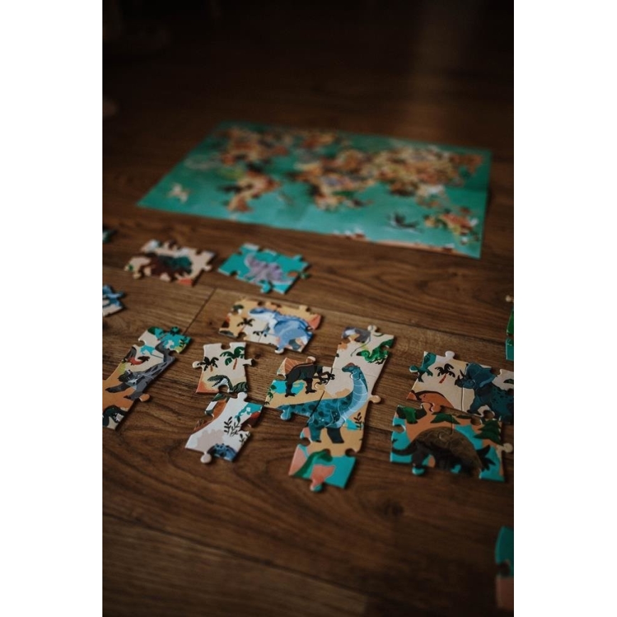 Janod - Puzzle edukacyjne dla dzieci 200 elementów dinozaury