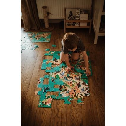 Janod - Puzzle edukacyjne dla dzieci 200 elementów dinozaury