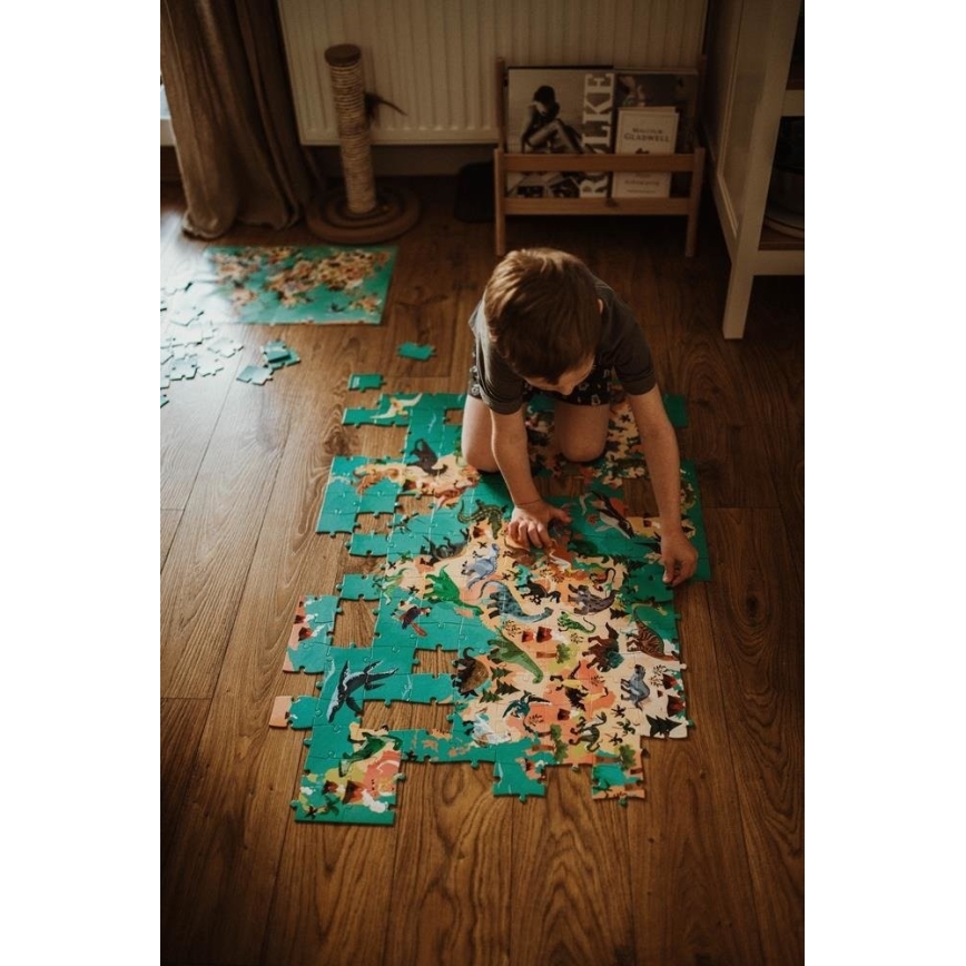Janod - Puzzle edukacyjne dla dzieci 200 elementów dinozaury
