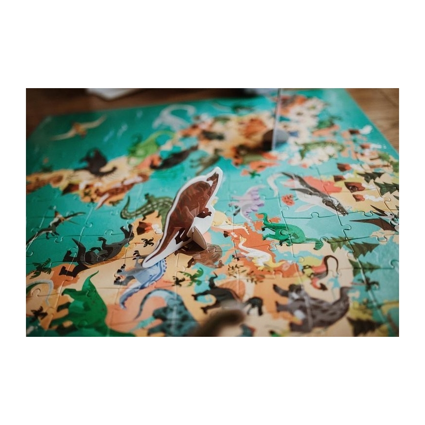 Janod - Puzzle edukacyjne dla dzieci 200 elementów dinozaury