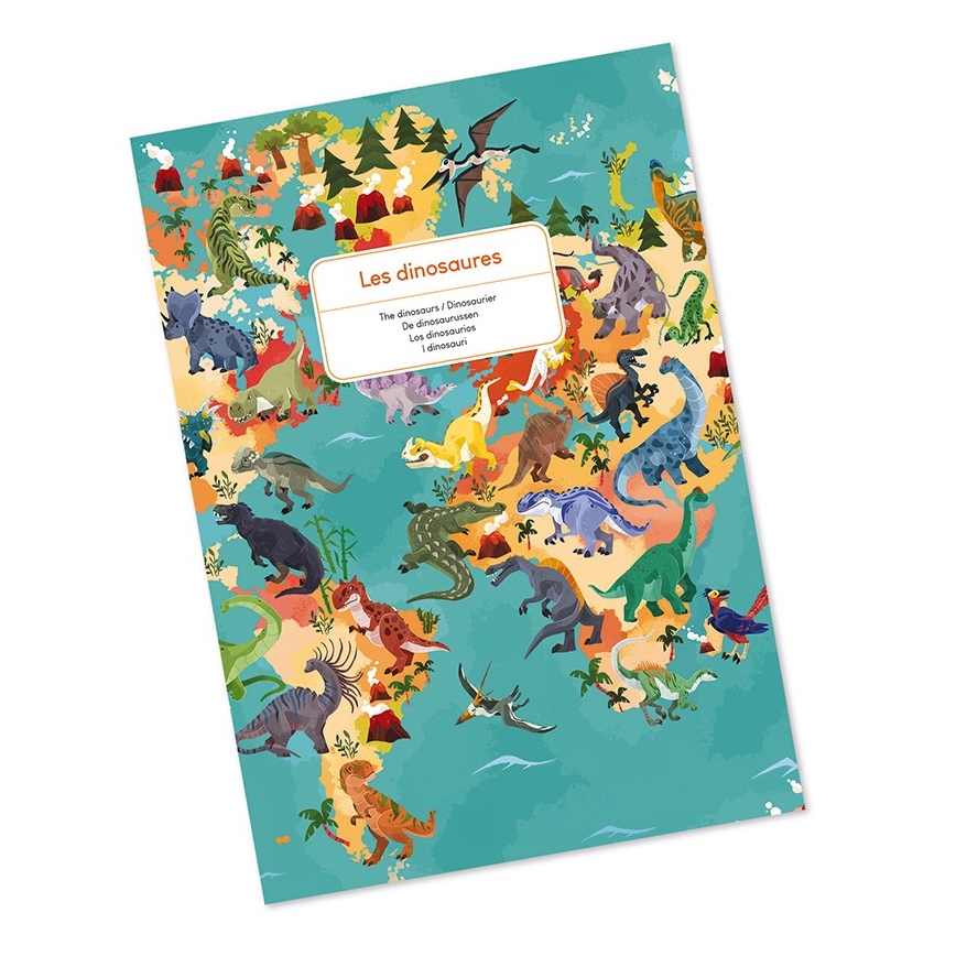 Janod - Puzzle edukacyjne dla dzieci 200 elementów dinozaury