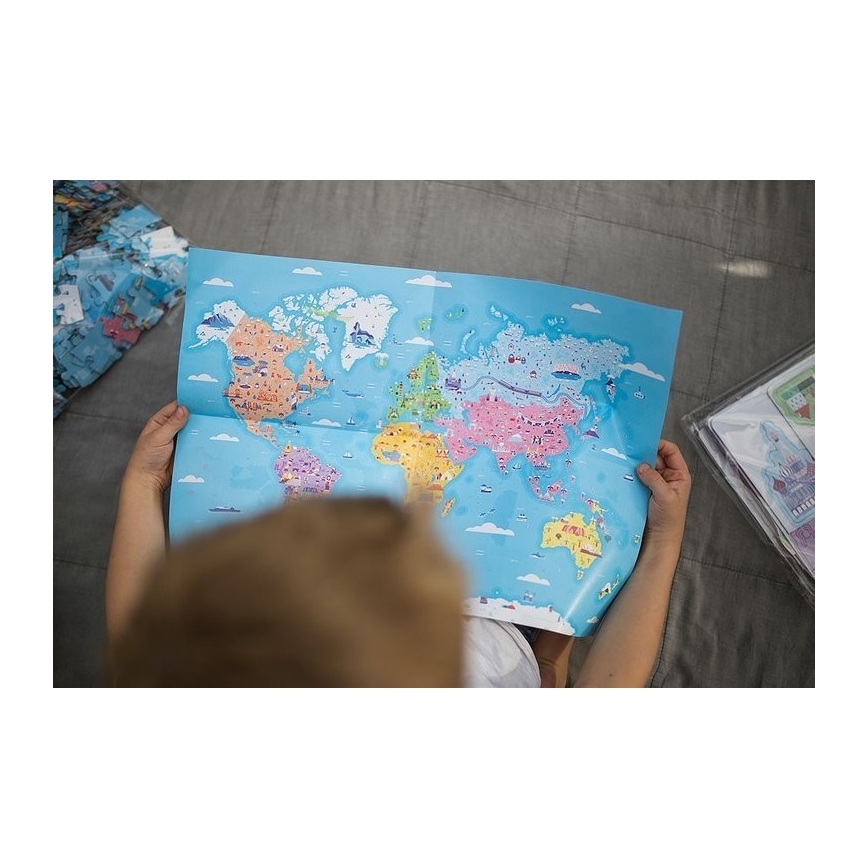 Janod - Puzzle edukacyjne dla dzieci 350 el. świat