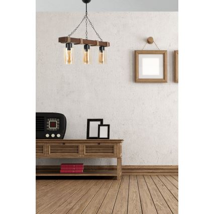 JASMIN 3xE27/40W/230V brązowy/beżowy