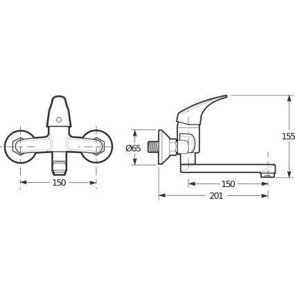 JIKA H3111N70042201 - Bateria umywalkowa TALAS 15,5 cm chrom błyszczący