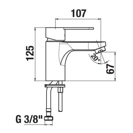 JIKA H3111Z10041101 - Kran do umywalki LYRA 12,5 cm chrom błyszczący
