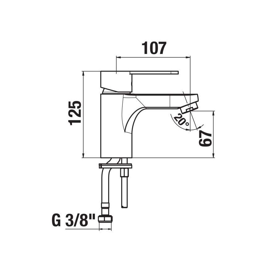 JIKA H3111Z10041101 - Kran do umywalki LYRA 12,5 cm chrom błyszczący